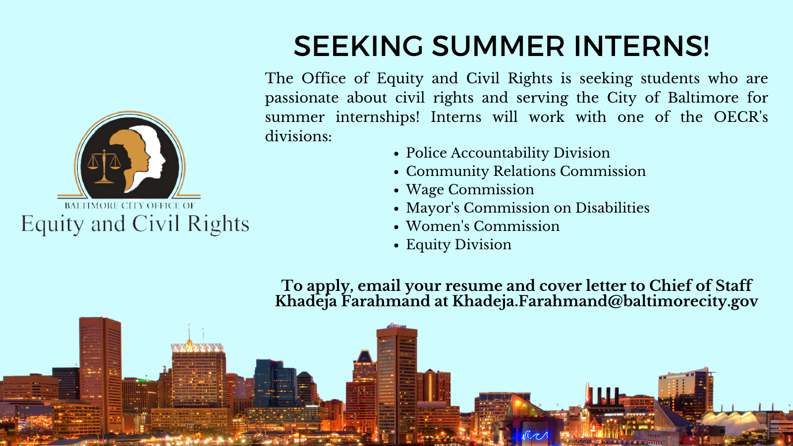 Seeking Summer Interns